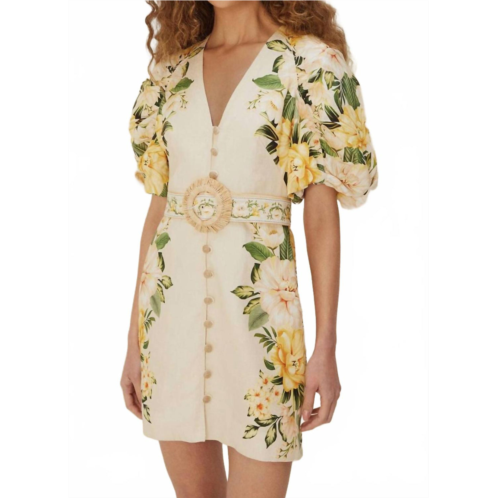 FARM RIO gardenia cascade dress in yellow