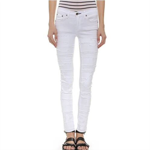 Rag & Bone torn skinny jean in white
