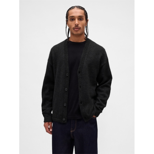 Gap Fuzzy Relaxed Crop Cardigan Sweater