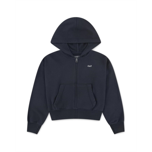 abercrombie kids Essential Full Zip Hoodie (Big Kid)