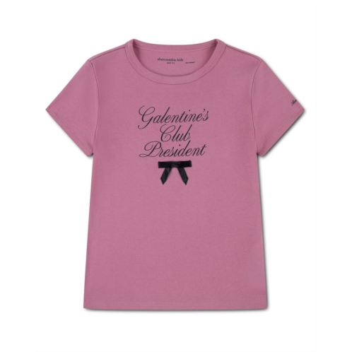 abercrombie kids Galentines Club Baby Tee (Big Kids)
