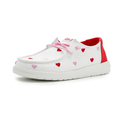 Womens Hey Dude Wendy Embroidered Hearts