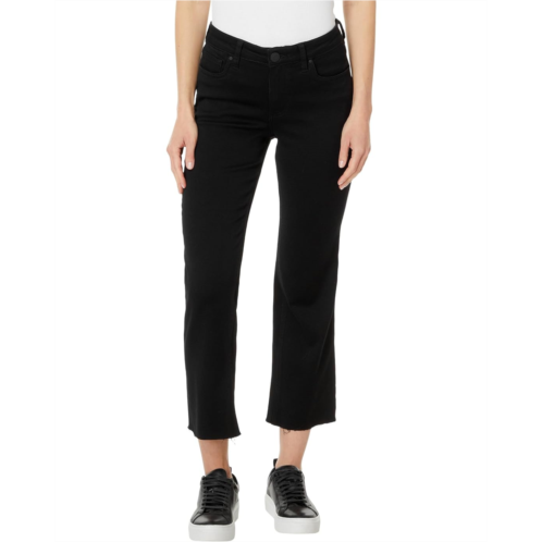 KUT from the Kloth Kelsey Petite Mid-Rise Ankle Flare - Inset in Black