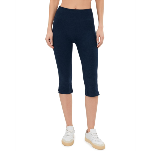 Womens Beyond Yoga Spacedye Mid Rise Slit Pedal Pusher