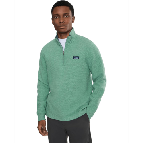 L.L.Bean Mens LLBean Lakewashed Double-Knit Quarter-Zip Long Sleeve