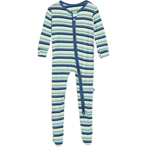 Kickee Pants Kids Print Footie with 2 Way Zipper (Infant)