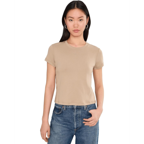 Womens AG Jeans Sadie Crew Neck Crop T-shirt
