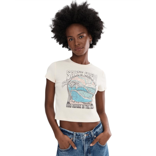 Womens Salty Crew Keyhole Baby Tee