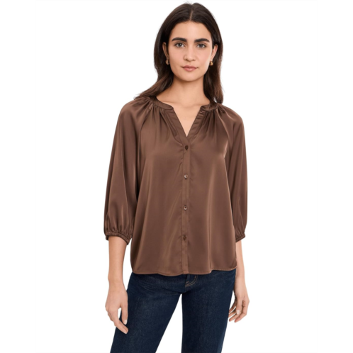Womens Vince Camuto Raglan Sleeve Button-Down Blouse