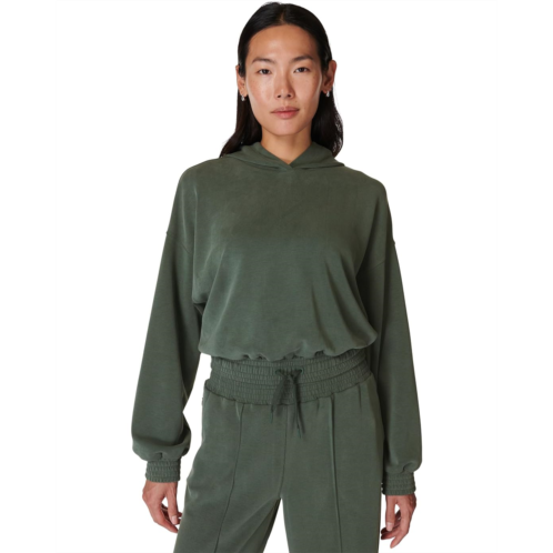Sweaty Betty Sand Wash Cloudweight Crop Hoodie