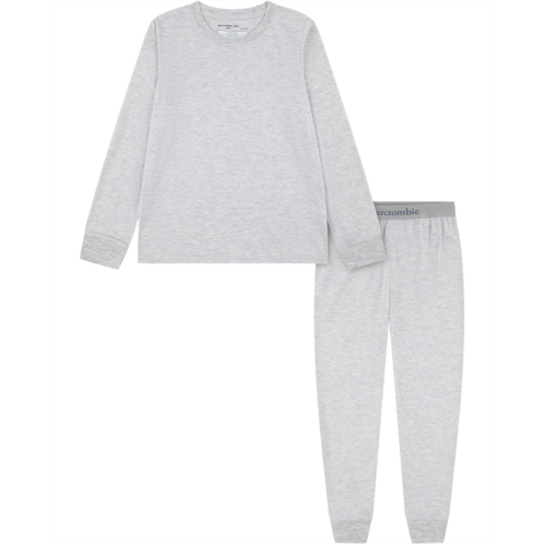 abercrombie kids Core Long Sleeve Joggers Sleep Set (Big Kid)