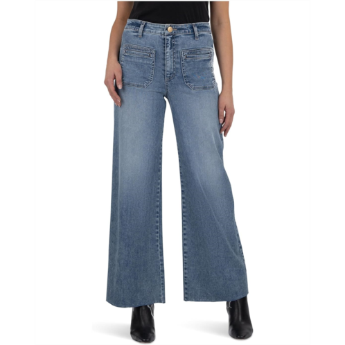 Womens KUT from the Kloth Meg High-Rise Wide Leg Patch Pocket