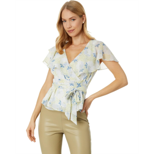 Ted Baker Gemmiaa Wrap Top with Ruffle Sleeves