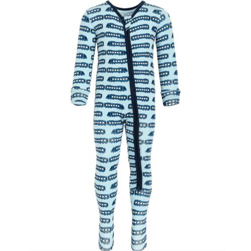 Kickee Pants Kids Print Footie with 2 Way Zipper (Infant)