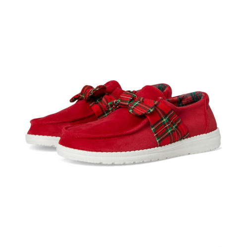 Womens Hey Dude Wendy Bow Tartan Plaid