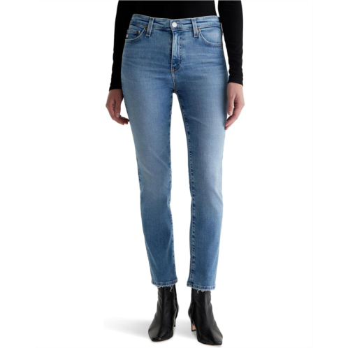 AG Jeans Mari Mid-Rise Slim Straight Crop Jeans in 18 Years Avalon