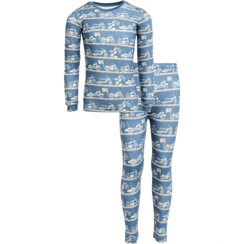 Kickee Pants Kids Print Long Sleeve Pajama Set (Toddler/Little Kids/Big Kids)