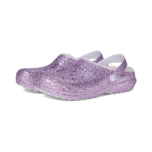 Crocs Kids Classic Lined Glitter Clog (Toddler)
