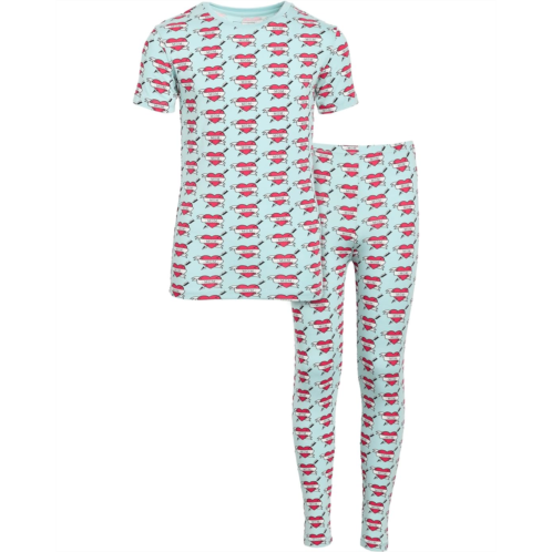 Kickee Pants Kids Print Short Sleeve Pajama Set (Big Kid)