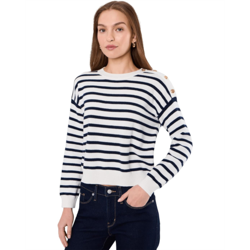 Womens Vince Camuto Long Sleeve Stripe Pullover