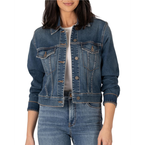 KUT from the Kloth Julia Crop Jacket w/ Drop Shoulder-Regular Waistband