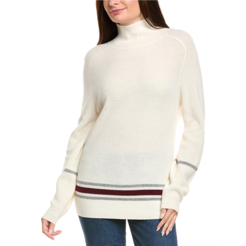 kier j ribbed mock neck wool & cashmere-blend sweater