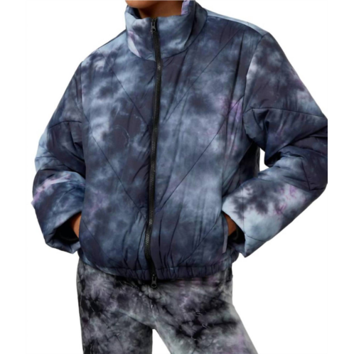 Electric & Rose easton puffer jacket in tie dye