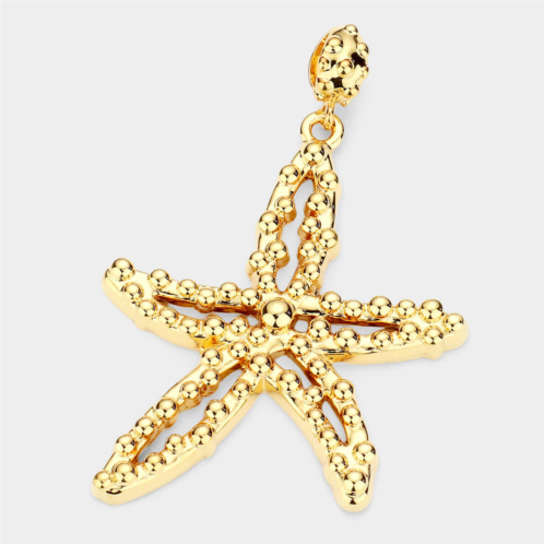 FASHNZFAB bubble detailed metal starfish pendant - gold
