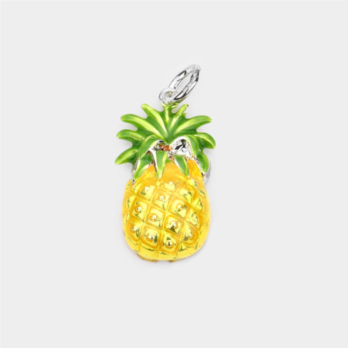 FASHNZFAB enamel metal pineapple pendant - multi