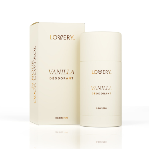 Lovery vanilla deodorant stick 24 hour odor control 2.6oz