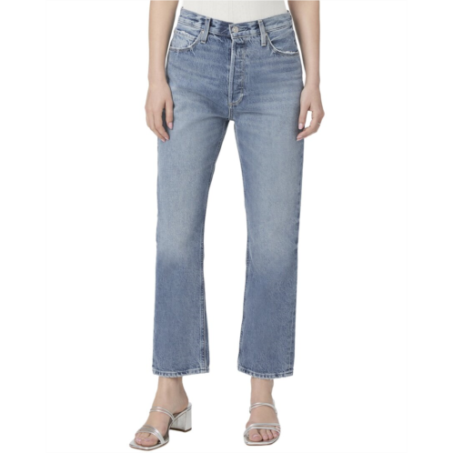 PAIGE billy costar high rise slim straight leg crop jean