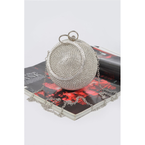 FASHNZFAB rhinestone ball clutch