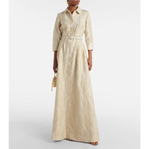 SIMKHAI courtney belted gown in coconut