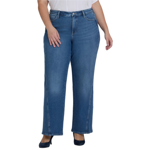 NYDJ plus teresa romantic indigo wide leg jean