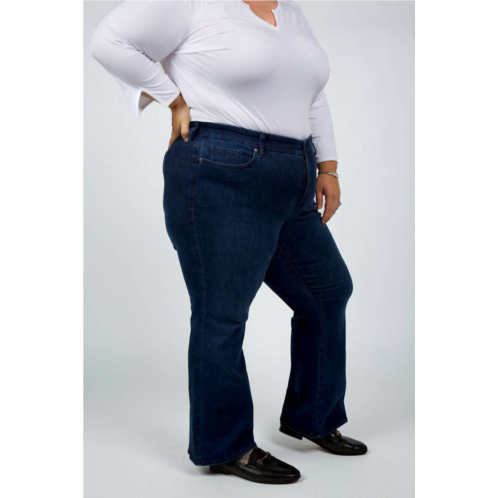 NYDJ waist match relaxed flared jeans - plus size in underground