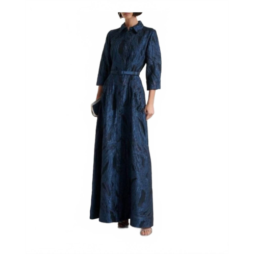 SIMKHAI courtney belted gown in marine