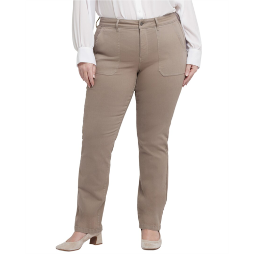 NYDJ plus marilyn country oak straight leg jean