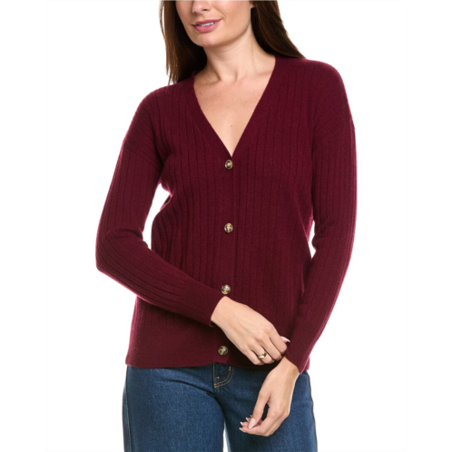 kier j ribbed v-neck wool & cashmere-blend cardigan
