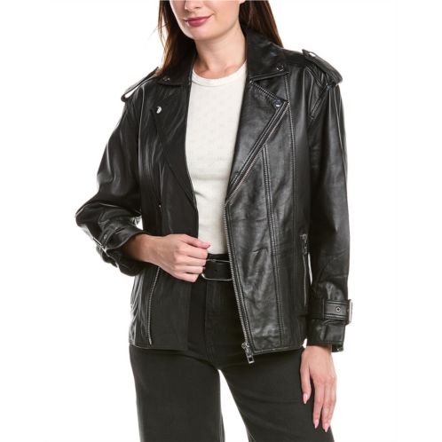 Maje leather jacket