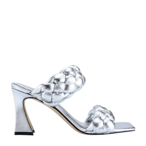 MARC FISHER hammy heeled sandal in silver