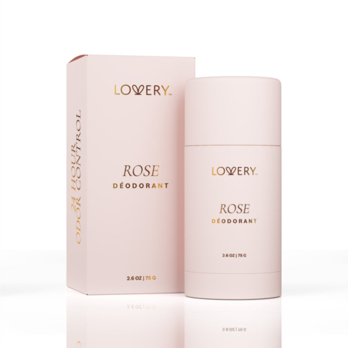 Lovery rose deodorant stick 24hr odor control 2.6oz