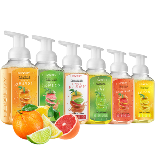 Lovery foaming hand soap - pack of 6 - moisturizing hand soap?- citrus