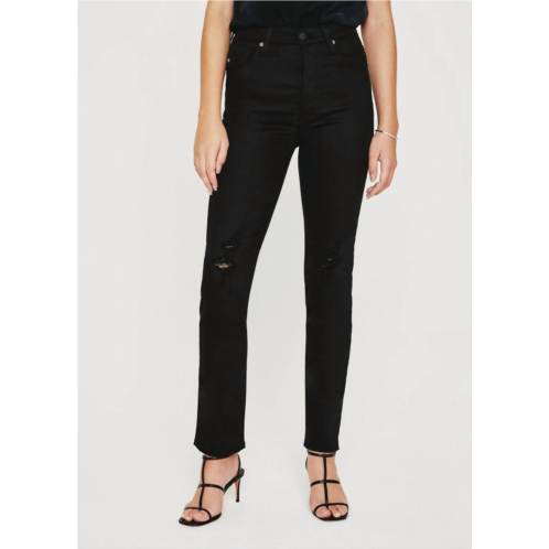 AG Jeans alexxis slim straight leg jean in blackboard