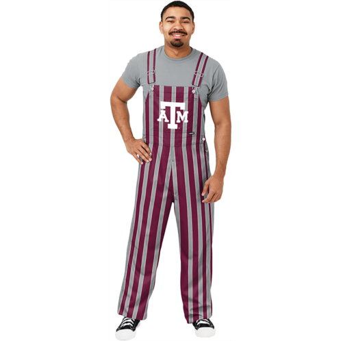 FOCO Mens Texas A&M Sideline Spirit Stripe Overalls