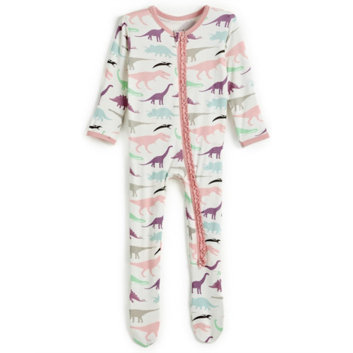 Kickee Pants Kids Print Muffin Ruffle Footie with 2 Way Zipper (Infant)