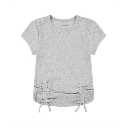 abercrombie kids Ruched Side Bow Baby Tee (Big Kid)