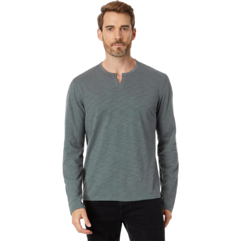 Vince Slub Split-Neck Long Sleeve