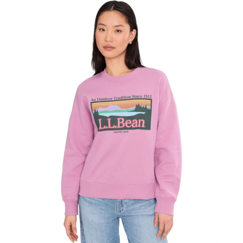 L.L.Bean Womens LLBean Essential Logo Crew Sweatshirt