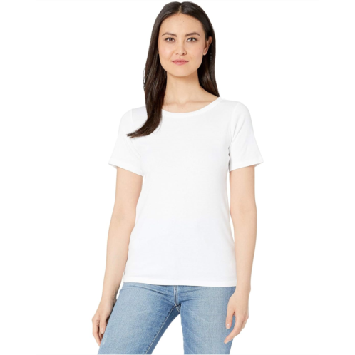 Womens Pendleton Short Sleeve Cotton Rib Crew