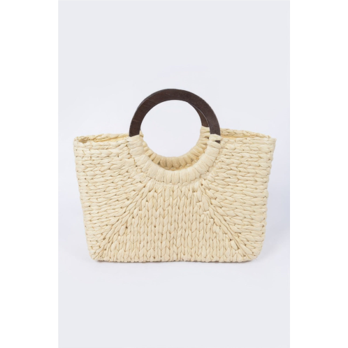 FASHNZFAB round handle straw tote bag